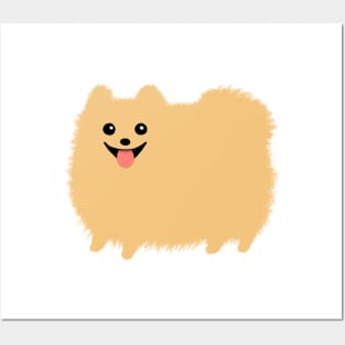 Cute Pomeranian Cartoon Dog Posters and Art